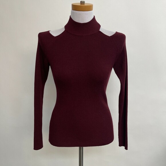 Carmen Marc Valvo Women's Sweater Medium Red Maroon Burgundy NWT - Picture 1 of 9